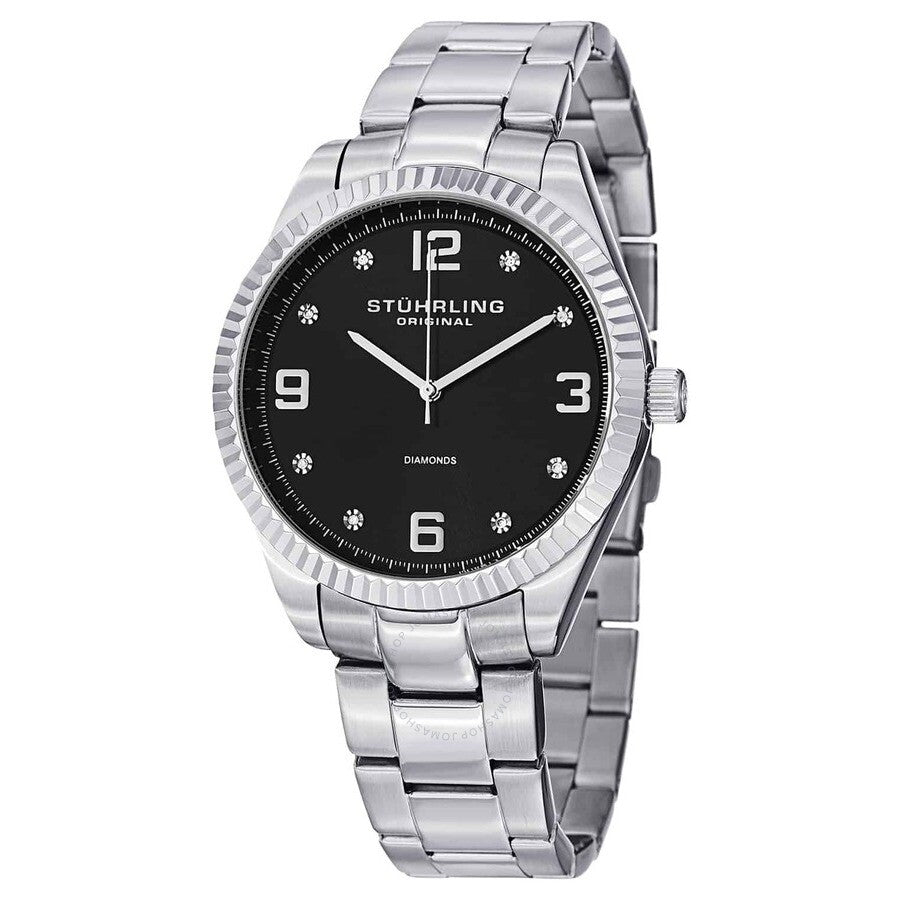 Stuhrling Original Symphony Diamond Black Dial Men's Watch M15354 - Dawson Watches