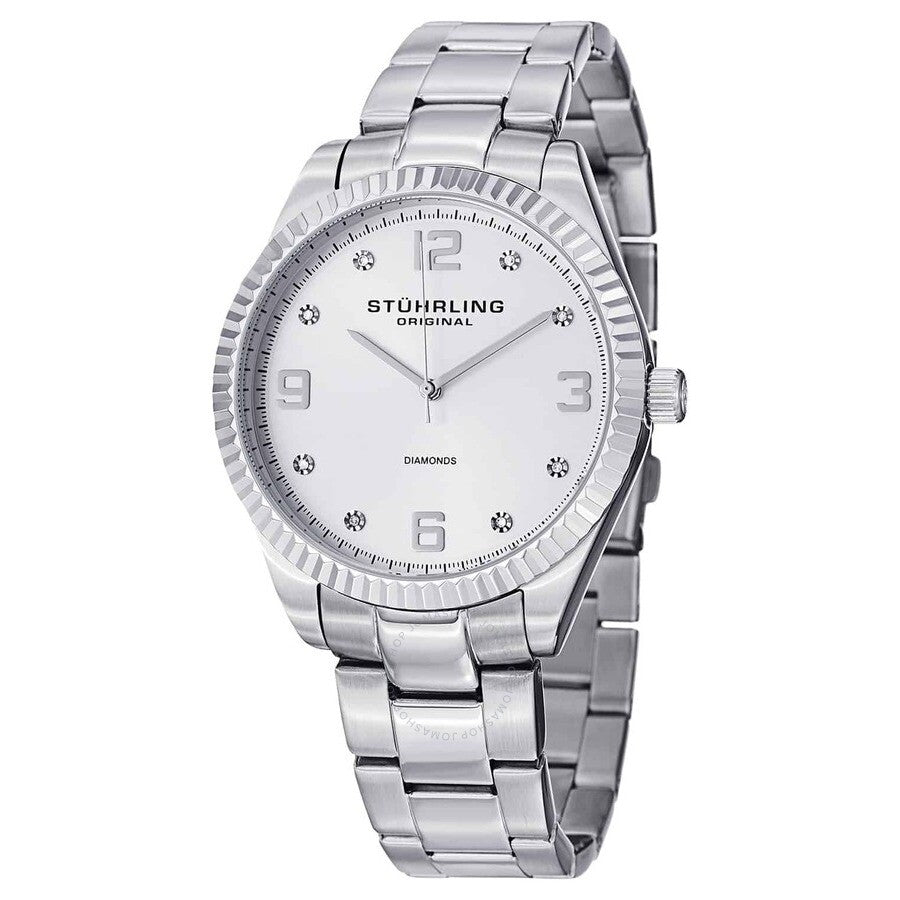 Stuhrling Original Symphony Diamond Silver-tone Dial Men's Watch M15353 - Dawson Watches