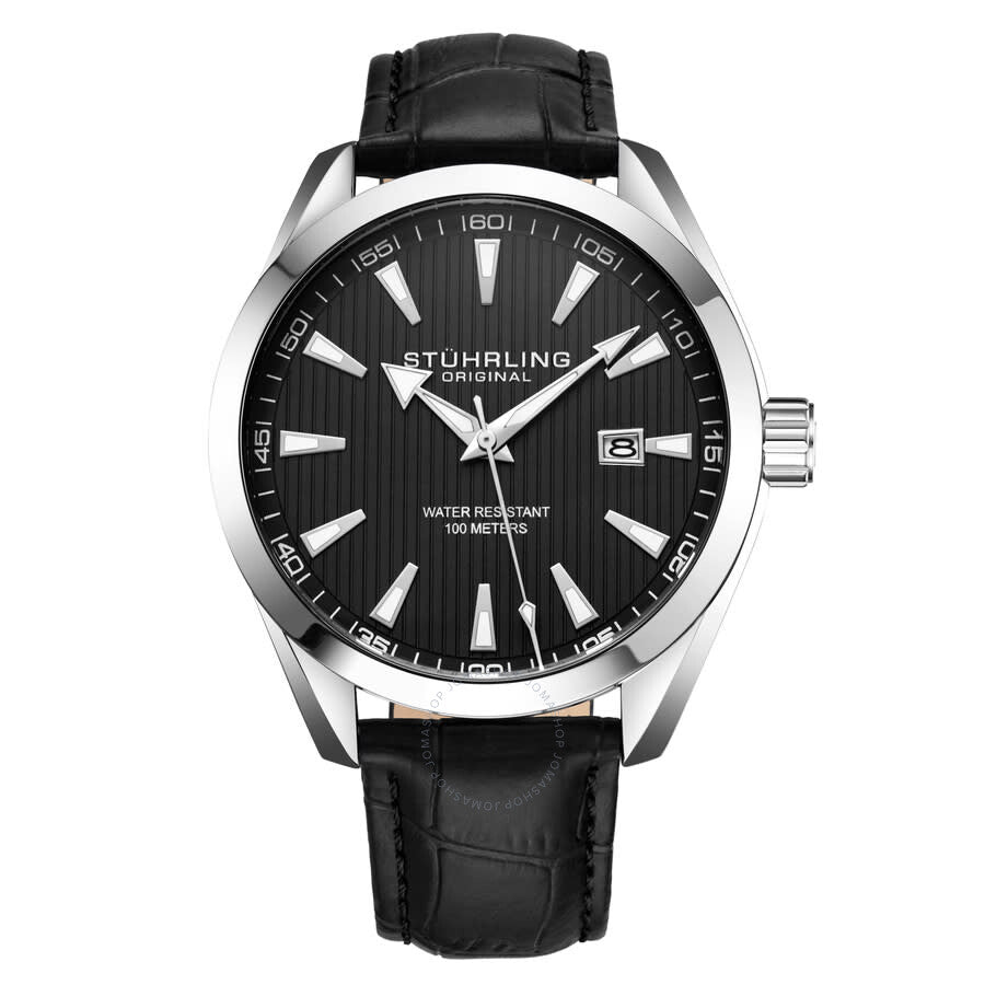 Stuhrling Original Symphony Quartz Black Dial Men's Watch M16741 - Dawson Watches