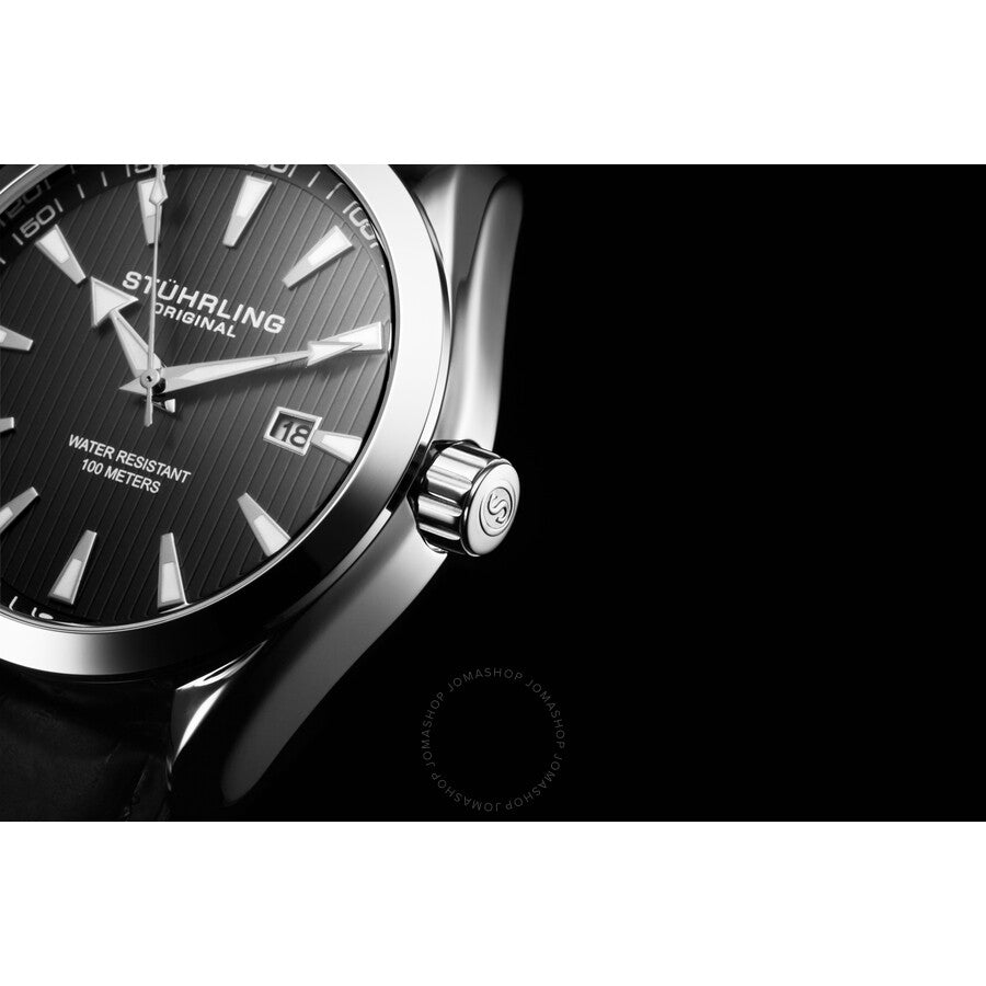 Stuhrling Original Symphony Quartz Black Dial Men's Watch M16741 - Dawson Watches #3