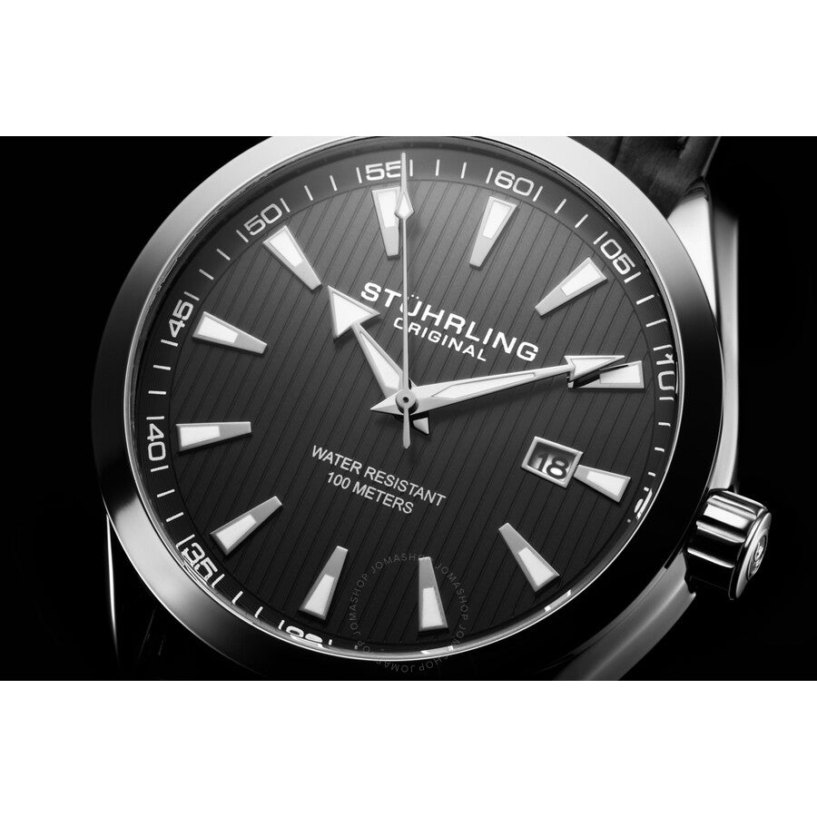 Stuhrling Original Symphony Quartz Black Dial Men's Watch M16741 - Dawson Watches #4