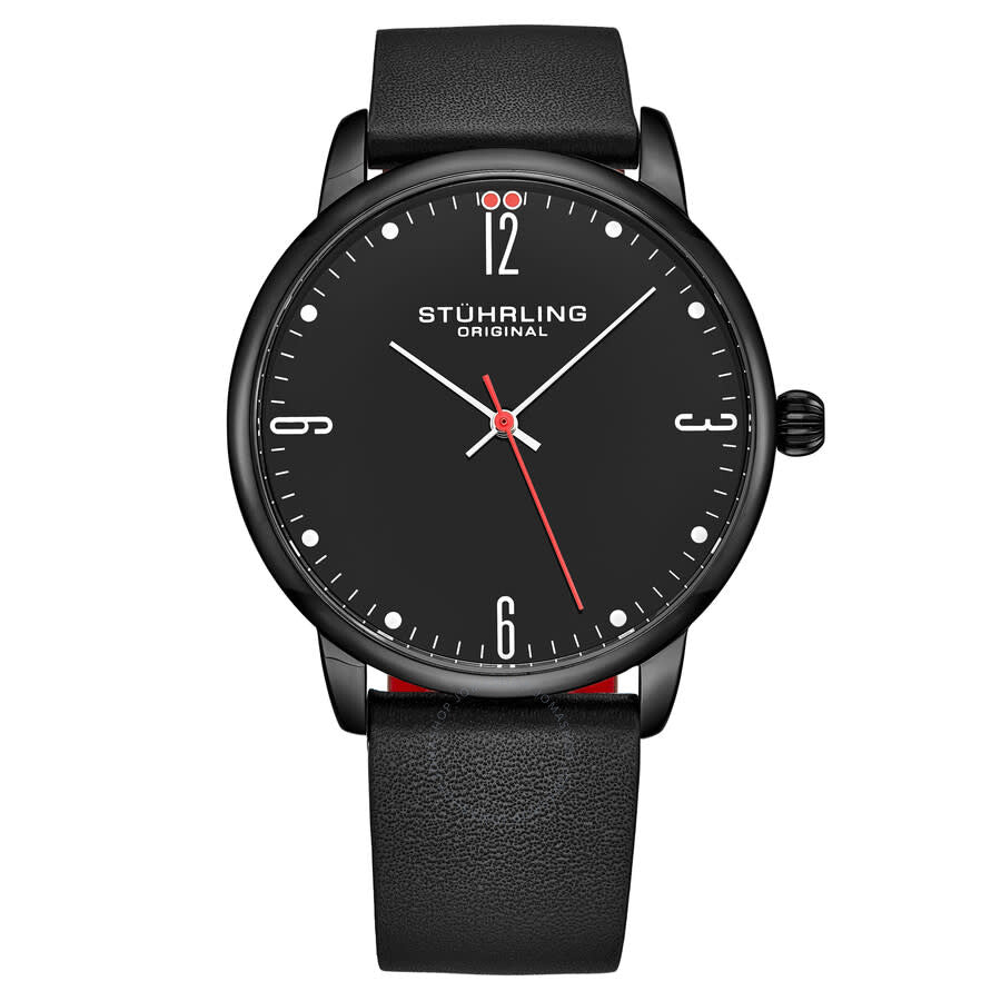 Stuhrling Original Symphony Quartz Black Dial Men's Watch M16806 - Dawson Watches