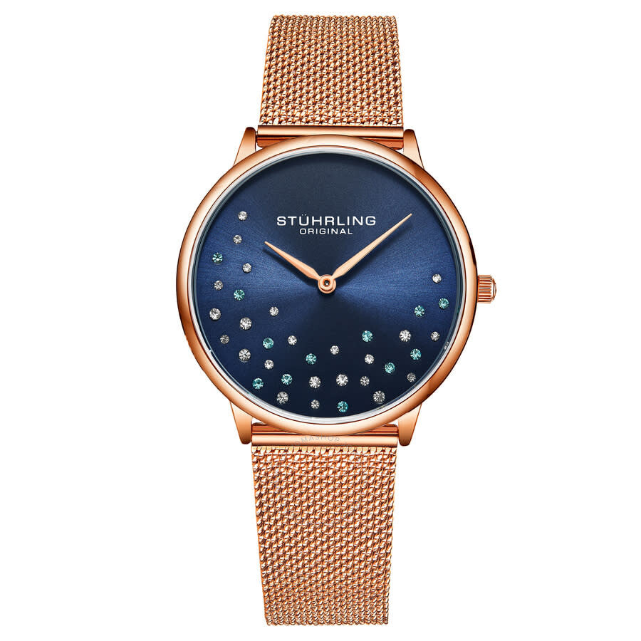 Stuhrling Original Symphony Quartz Blue Dial Ladies Watch M16760 - Dawson Watches