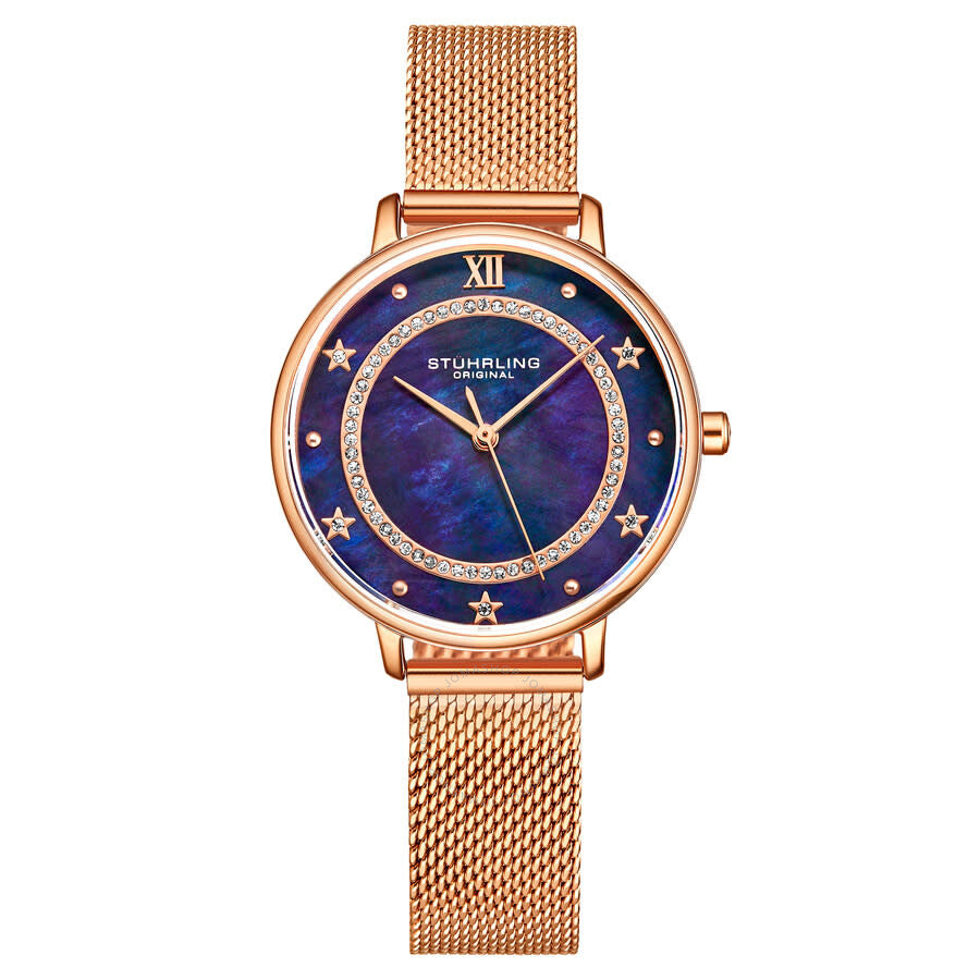 Stuhrling Original Symphony Quartz Blue Dial Ladies Watch M16807 - Dawson Watches