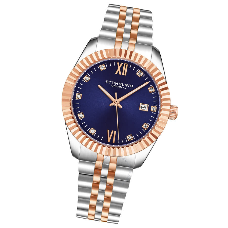 Stuhrling Original Symphony Quartz Blue Dial Ladies Watch M17177 - Dawson Watches #2
