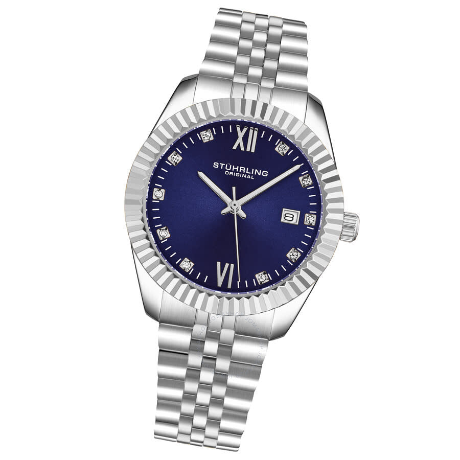 Stuhrling Original Symphony Quartz Blue Dial Ladies Watch M17179 - Dawson Watches #2