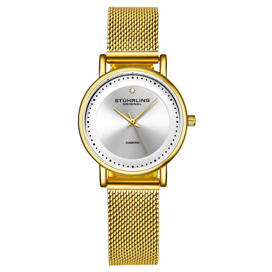 Stuhrling Original Symphony Quartz Diamond Silver Dial Ladies Watch M16762 - Dawson Watches