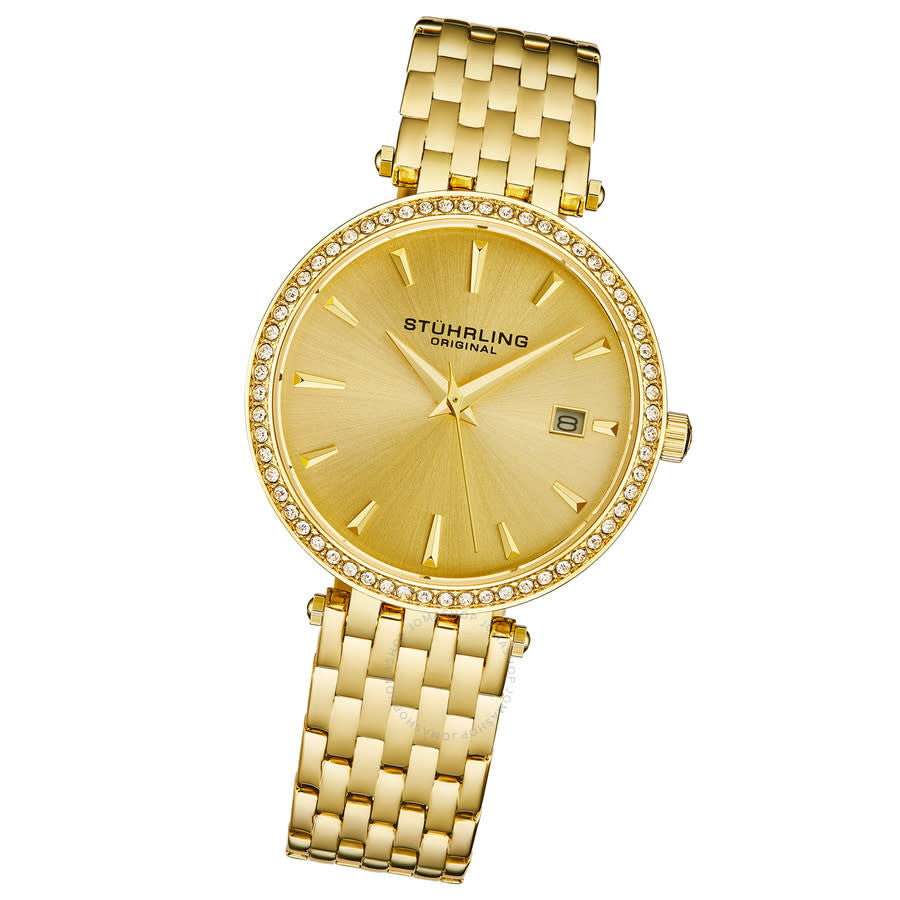 Stuhrling Original Symphony Quartz Gold Dial Ladies Watch M17186 - Dawson Watches #2