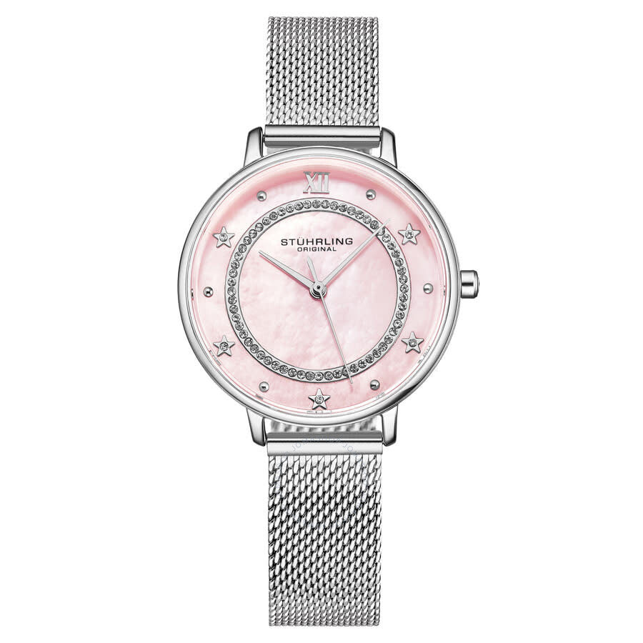 Stuhrling Original Symphony Quartz Pink Dial Ladies Watch M16874 - Dawson Watches