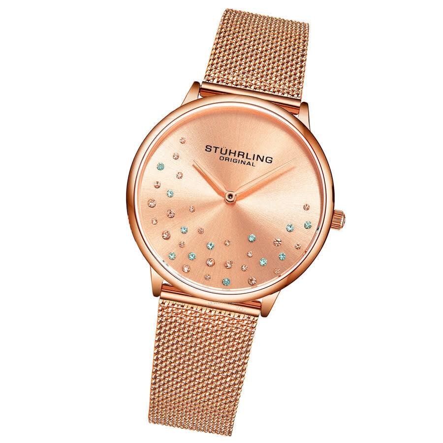 Stuhrling Original Symphony Quartz Rose Gold Dial Ladies Watch M16793 - Dawson Watches #2