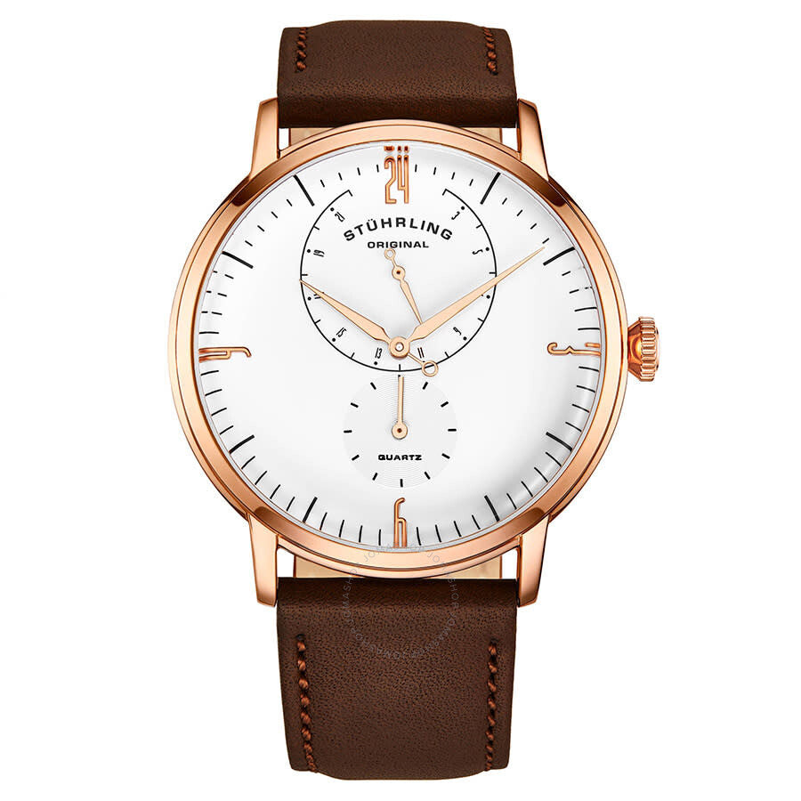 Stuhrling Original Symphony Quartz White Dial Men's Watch M13656 - Dawson Watches