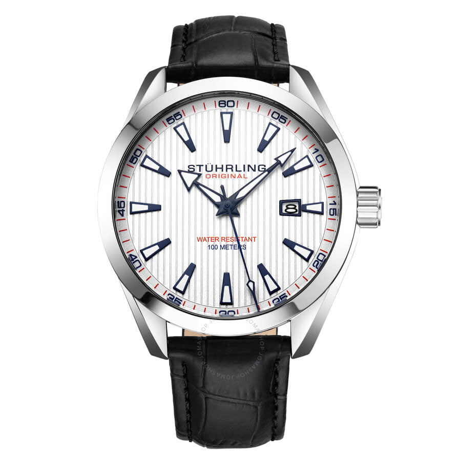 Stuhrling Original Symphony Quartz White Dial Men's Watch M16764 - Dawson Watches