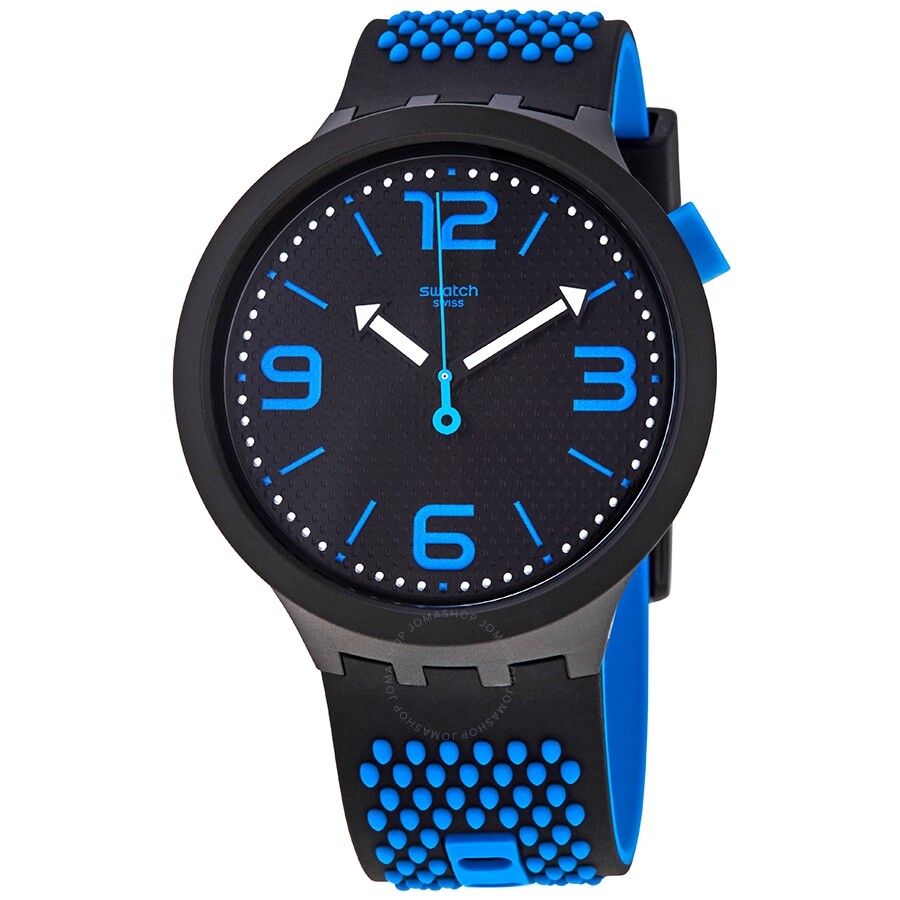 Swatch BBBlue Quartz Black Dial Men's Watch SO27B101 - Dawson Watches