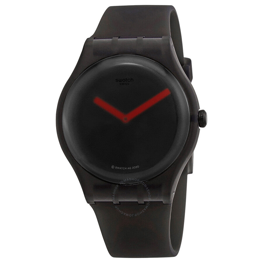 Swatch Black Blur Quartz Transparent Dial Men's Watch SUOB183 - Dawson Watches