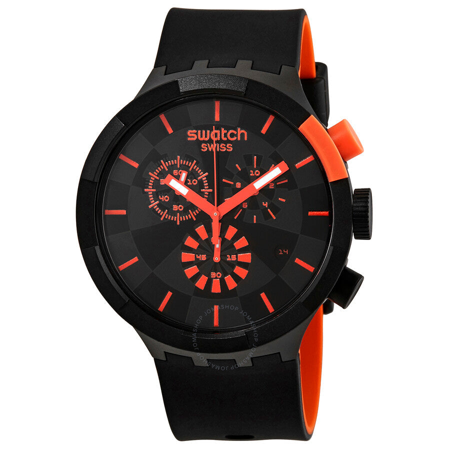 Swatch Checkpoint Red Chronograph Quartz Unisex Watch SB02B402 - Dawson Watches