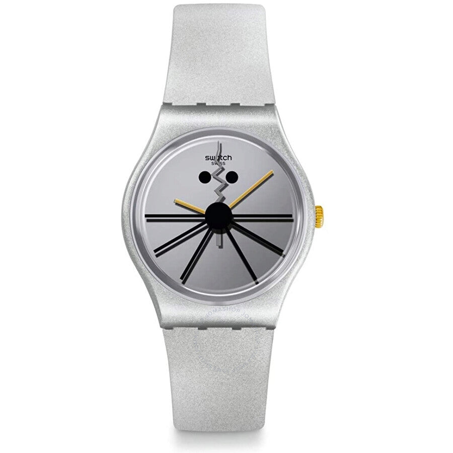 Swatch CNY New Year Cheese Squeak Squeak Quartz Silver Dial Ladies Watch GZ327 - Dawson Watches