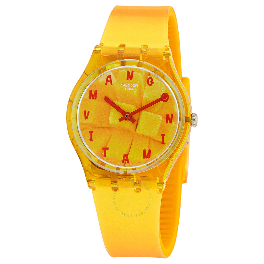 Swatch Coeur De Mangue Quartz Orange Mango Dial Unisex Watch GO119 - Dawson Watches