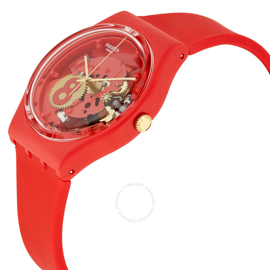 Swatch Eight for Luck Red Silicone Unisex Watch GR166 - Dawson Watches #2