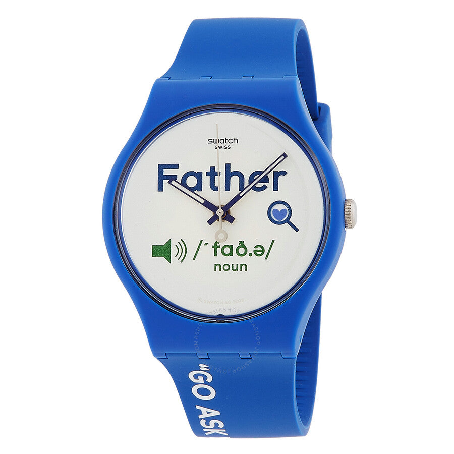 Swatch Fathers Day Quartz White Dial Men's Watch SO29Z704 - Dawson Watches