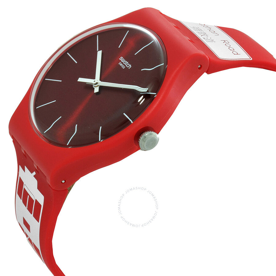 Swatch Flower Bay Quartz Red Dial Unisex Watch SUOZ232 - Dawson Watches #2