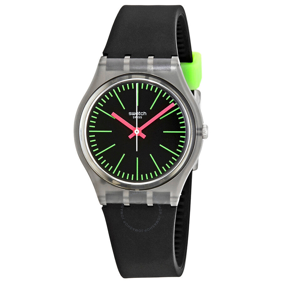 Swatch Fluo Loopy Black Dial Ladies Watch GM189 - Dawson Watches
