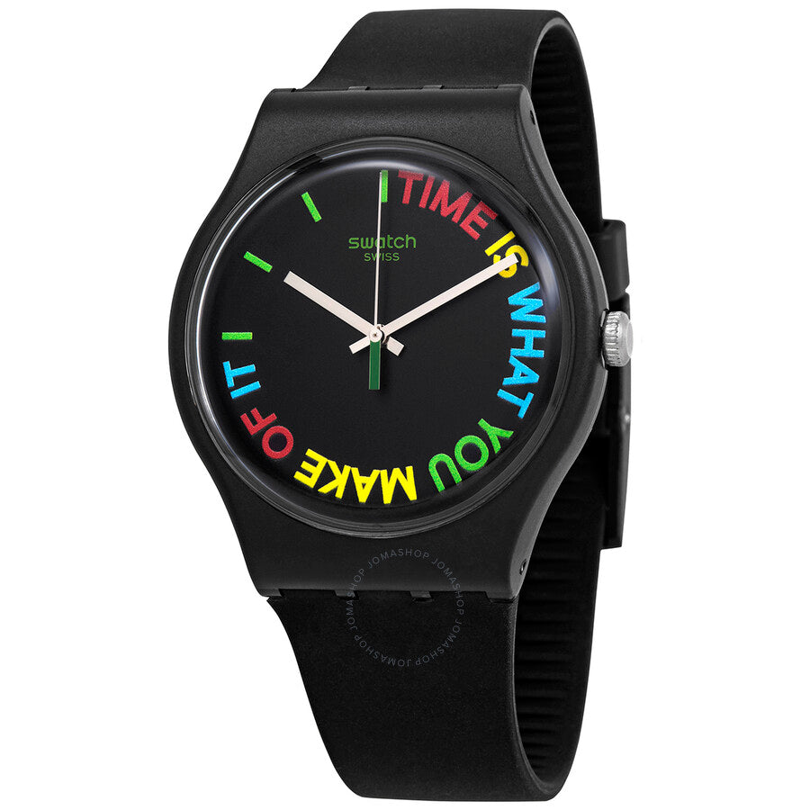 Swatch FREETID Quartz Black Dial Unisex Watch SO29B103 - Dawson Watches