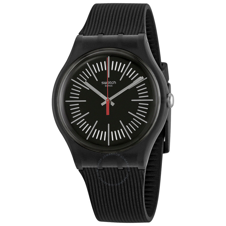 Swatch INTERCYDERAL Quartz Black Dial Men's Watch SUOB178 - Dawson Watches