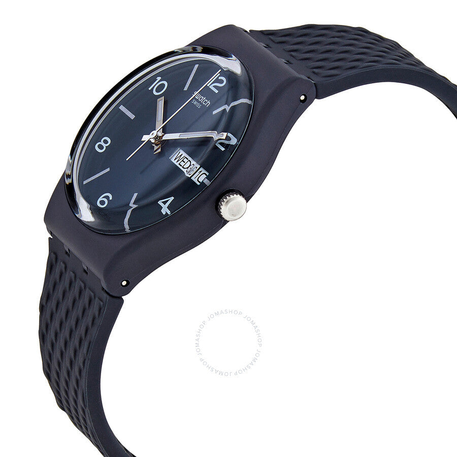 Swatch Laserata Quartz Dark Blue Dial Unisex Watch GN725 - Dawson Watches #2