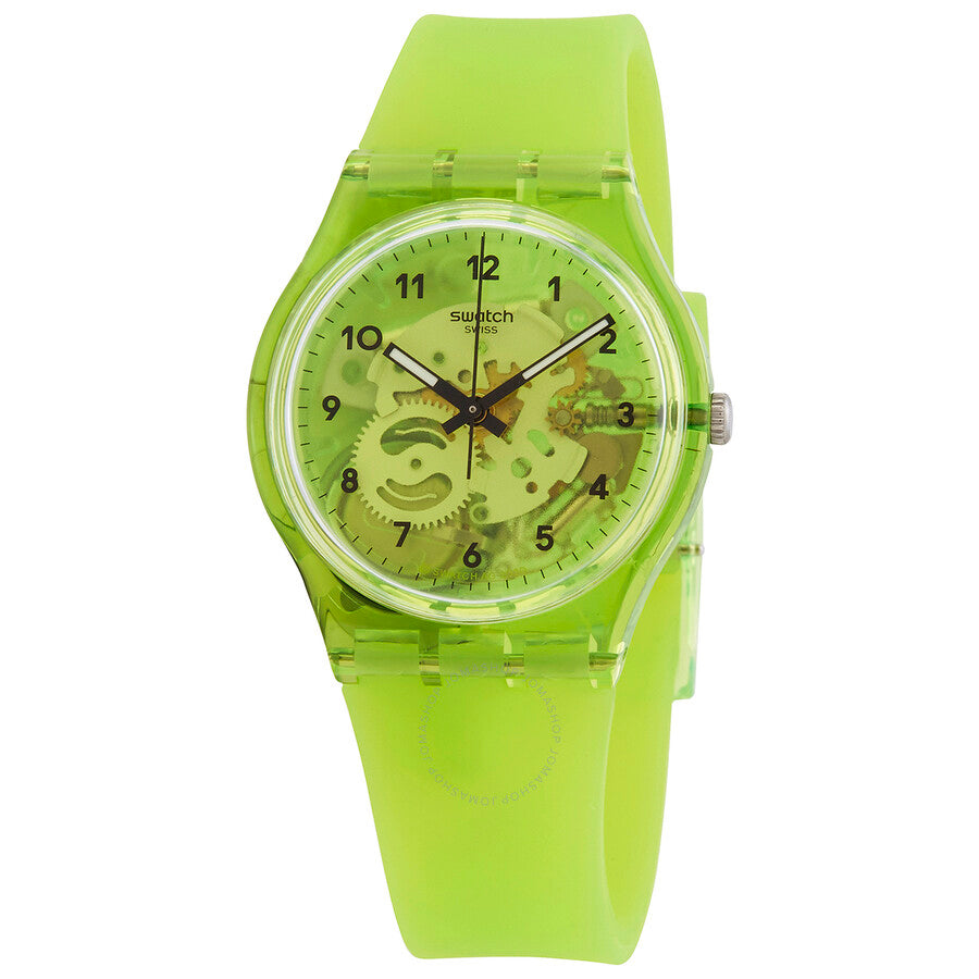 Swatch Lemon Flavour Quartz Green Transparent  Dial Unisex Watch GG227 - Dawson Watches