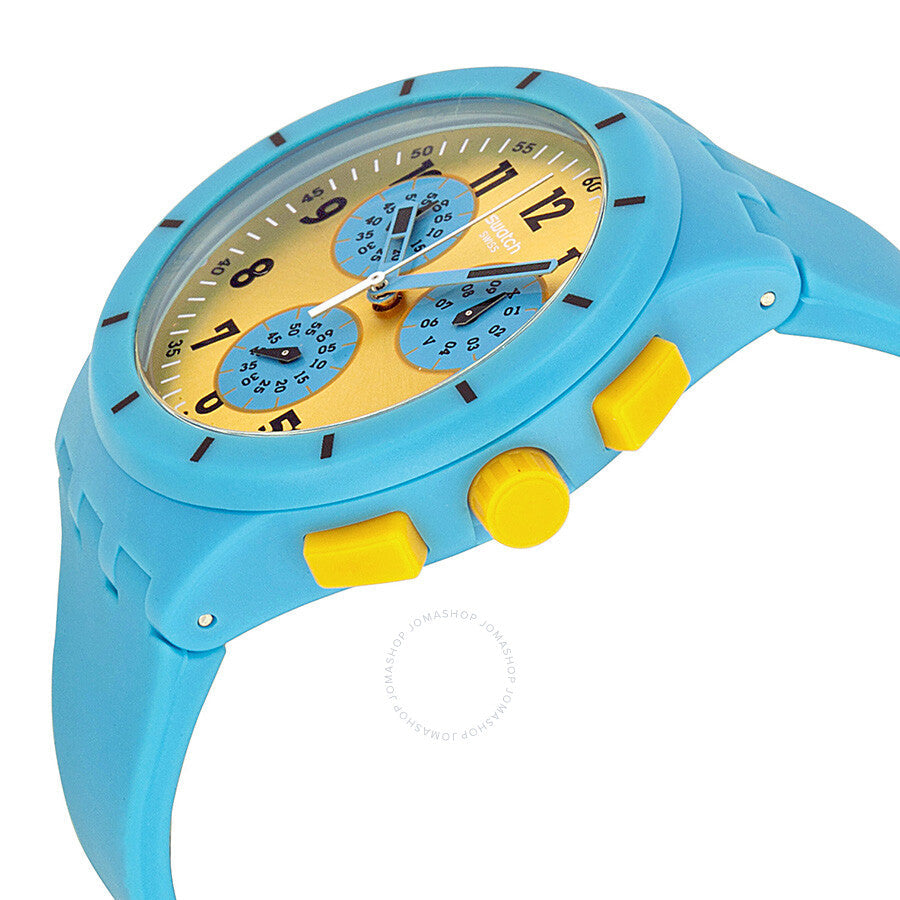 Swatch Maresoli Yellow Dial Blue Rubber Men's Watch SUSS400 - Dawson Watches #2
