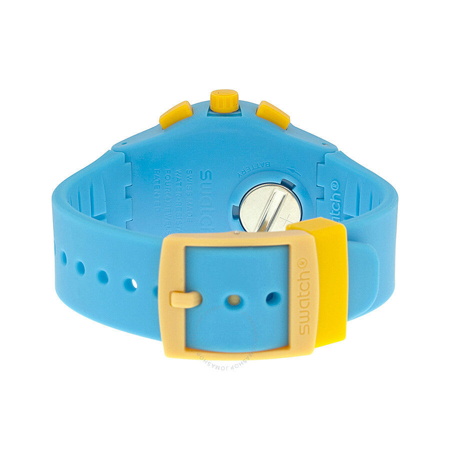 Swatch Maresoli Yellow Dial Blue Rubber Men's Watch SUSS400 - Dawson Watches #3