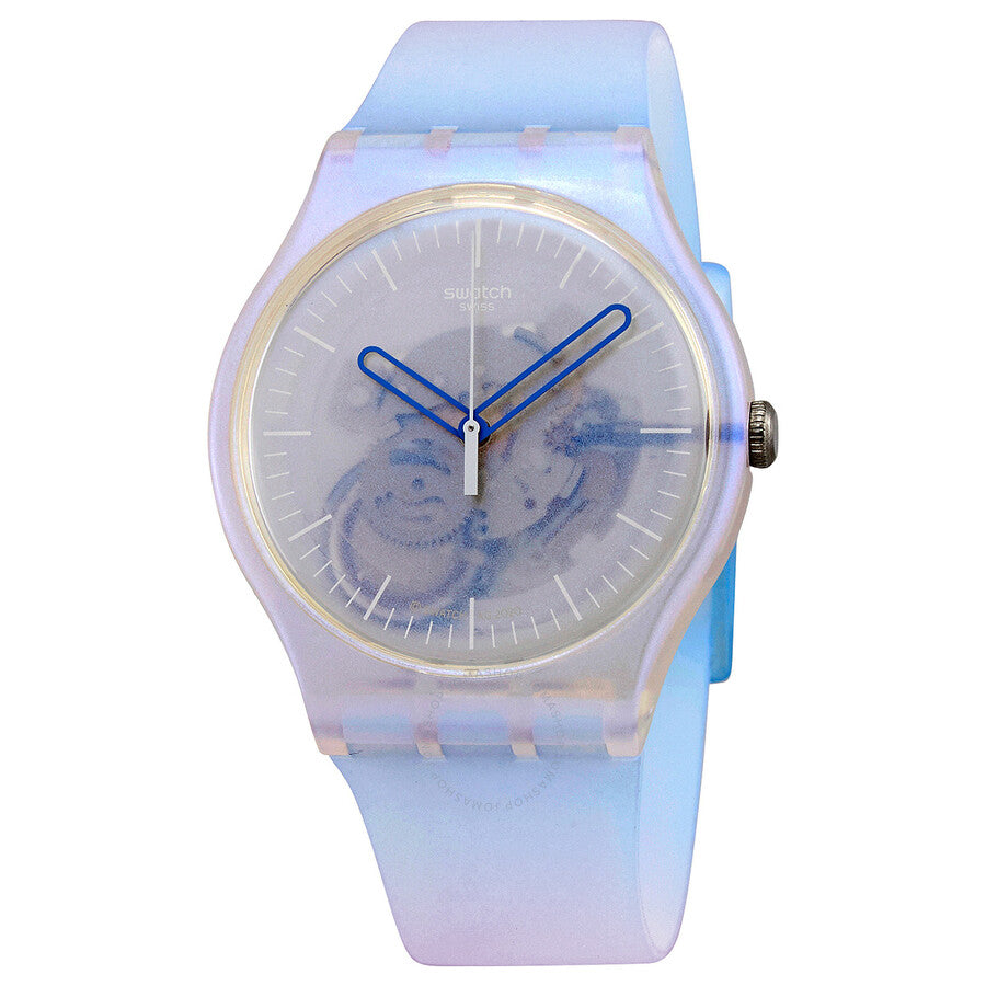 Swatch Monthly Drops Flowerscreen Quartz Blue Skeleton Dial Ladies Watch SUOK154 - Dawson Watches