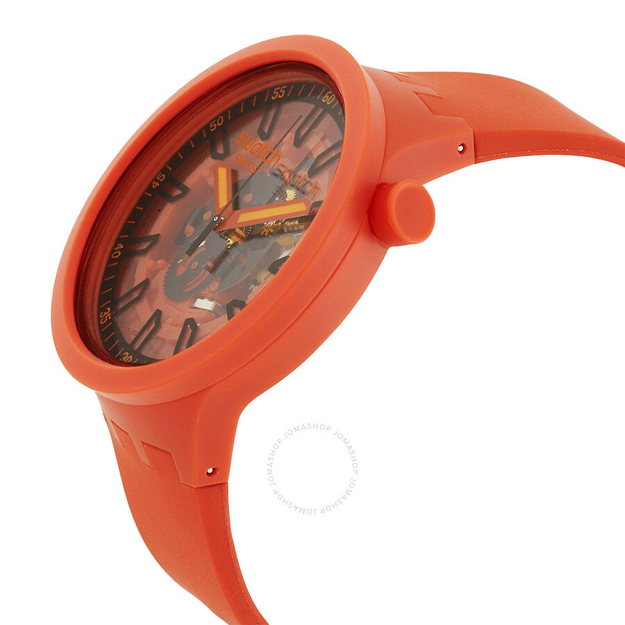 Swatch Monthly Drops Quartz Matte Red Dial Unisex Watch SB01R100 - Dawson Watches #2