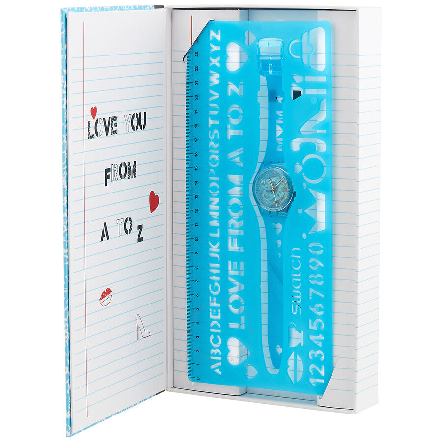 Swatch Mother's Day Love From A To Z Quartz Blue Dial Ladies Watch GZ353 - Dawson Watches #4