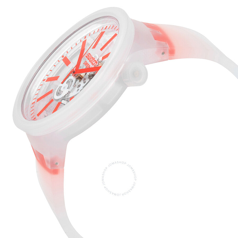 Swatch Orange-In-Jelly Quartz White Skeleton Center Watch SO27E102 - Dawson Watches #2