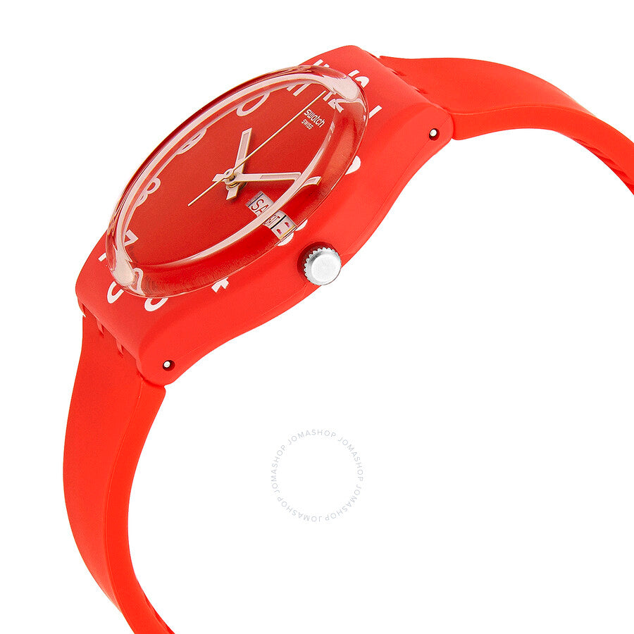 Swatch Over Red Quartz Red Dial Red Silicone Unisex Watch GR713 - Dawson Watches #2