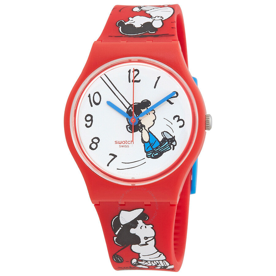 Swatch Peanuts Klunk Quartz White Dial Unisex Watch SO28Z106 - Dawson Watches