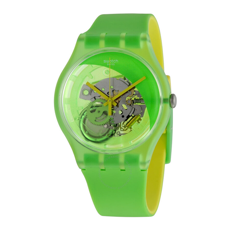Swatch Pomme-Tech Green Skeletal Dial Men's Watch SUOG110 - Dawson Watches