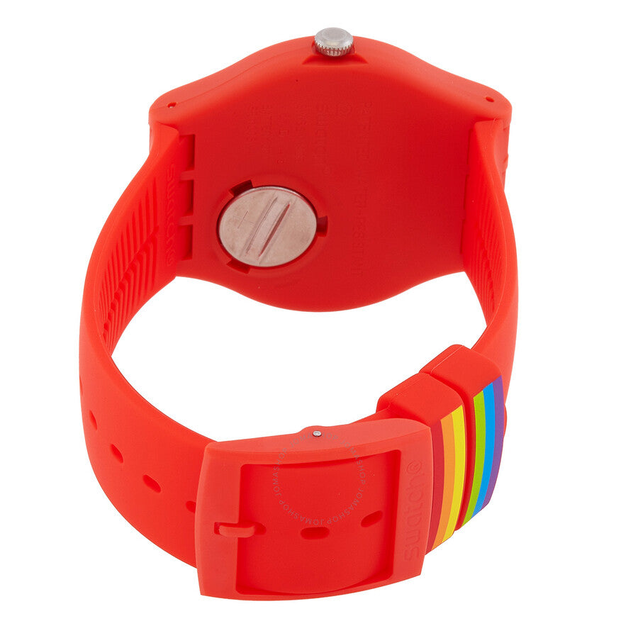 Swatch Pride Quartz Red Dial Unisex Watch SO29R705 - Dawson Watches #3