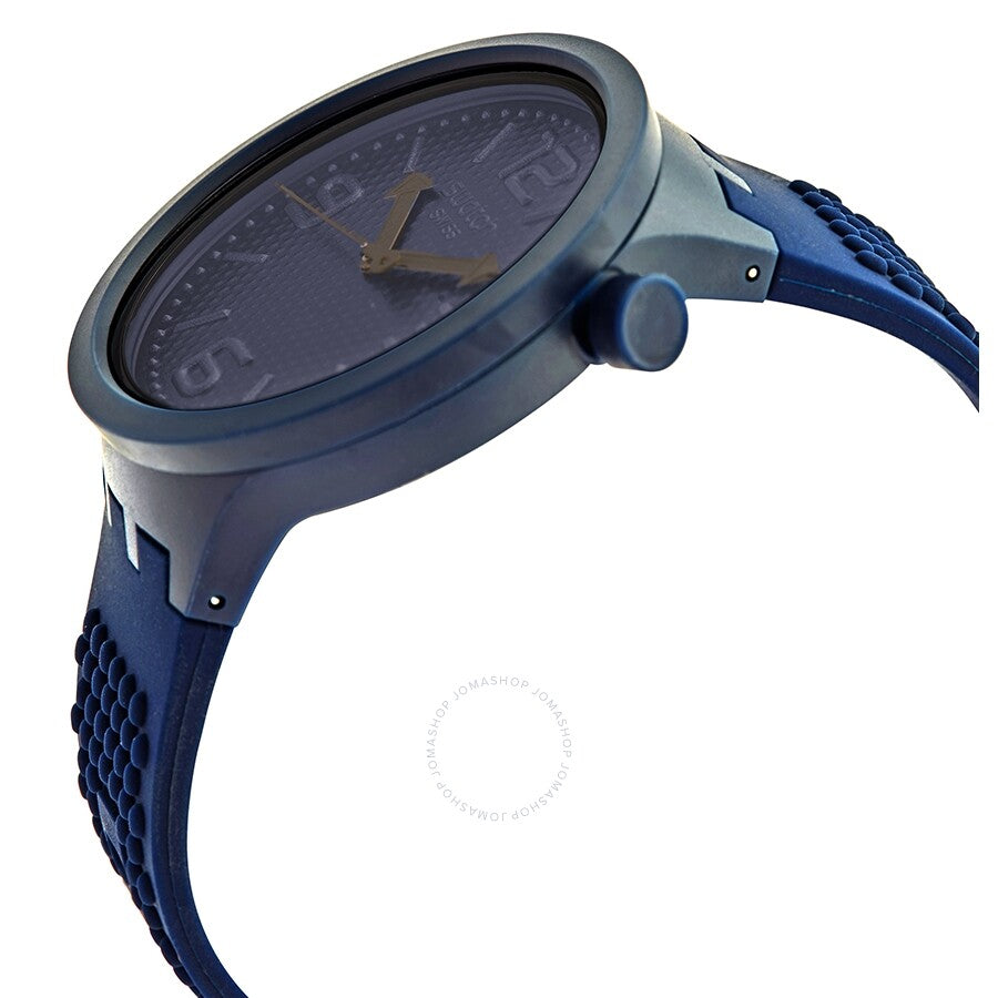 Swatch Quartz Blue Dial Blue Silicone Watch SO27N100 - The Watches Men & Co #2