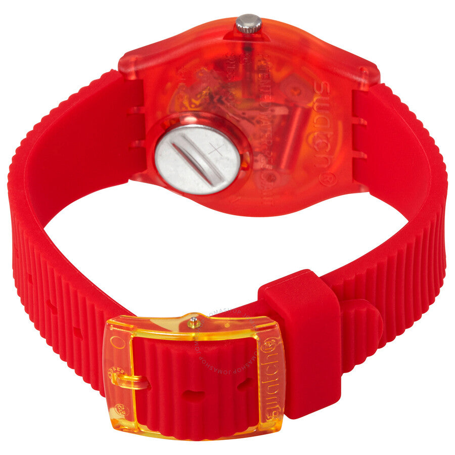Swatch Retro-Rosso Quartz Transparent Yellow Dial Unisex Watch GR185 - Dawson Watches #3