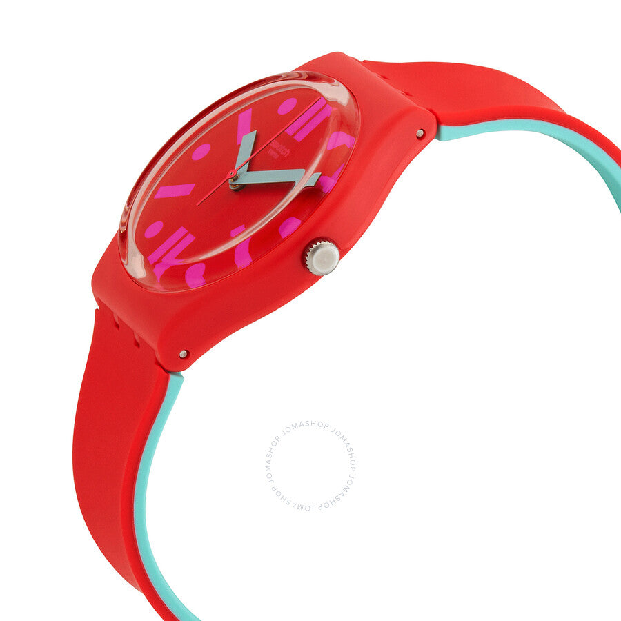 Swatch Rossofino Quartz Red Dial Unisex Watch GR170 - Dawson Watches #2