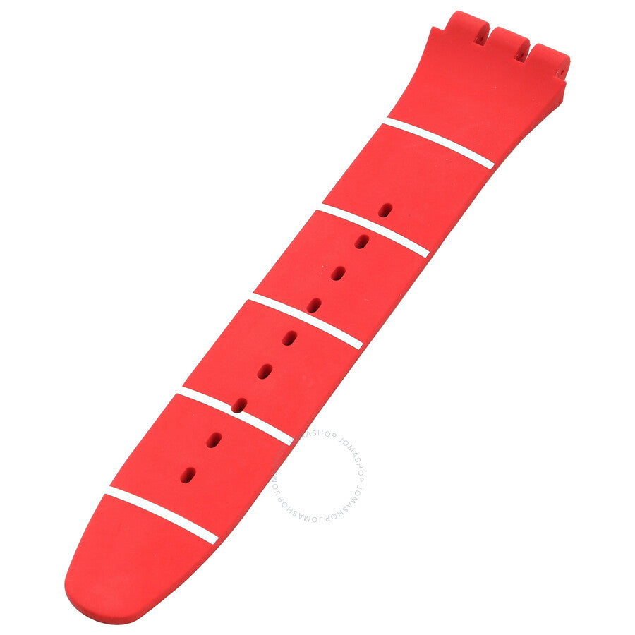 Swatch Silicone Red & White Watch Band 6H ACM0007H6 - Dawson Watches