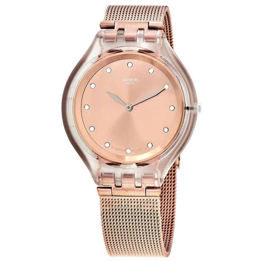 Swatch Skinelli Quartz Rose Dial Ladies Watch SVUK102M - Dawson Watches