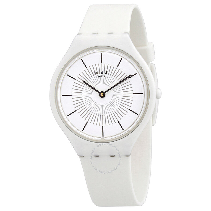 Swatch Skinpure White Silicone Rubber Watch SVOW100 - Dawson Watches