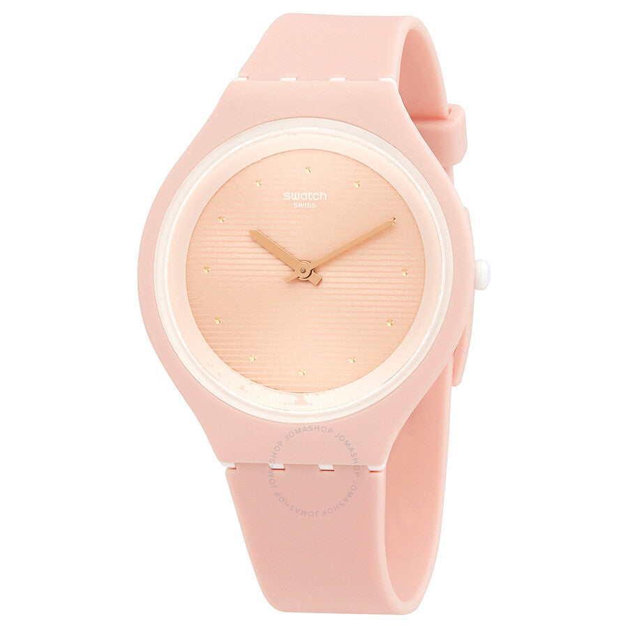 Swatch Skinskin Quartz Pink Dial Ladies Watch SVUT100 - Dawson Watches