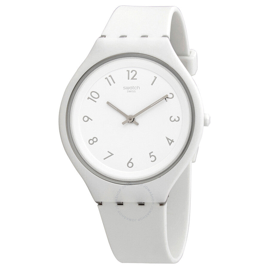 Swatch Skinsnow White Silicone Skin Unisex Watch SVUW101 - Dawson Watches