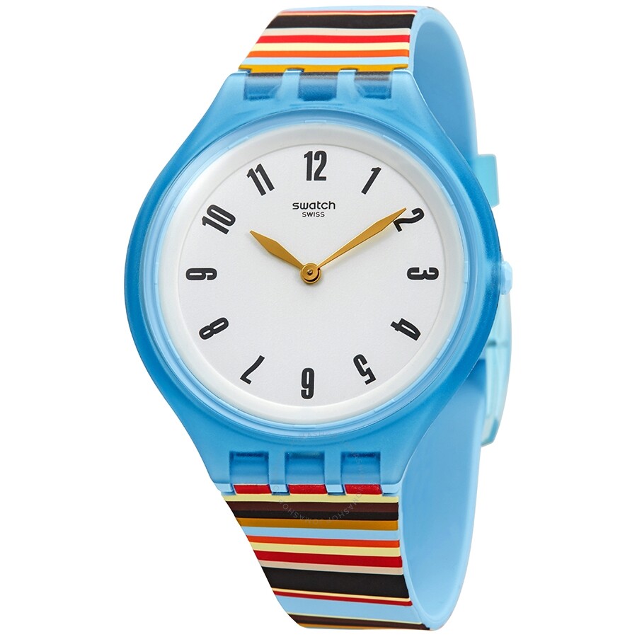Swatch Skinstripes Light Grey Dial Unisex Watch SVUL100 - Dawson Watches