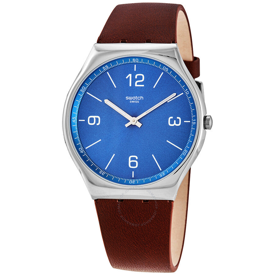 Swatch SKINWIND Sun-brushed Blue Dial Men's Watch SS07S101 - Dawson Watches