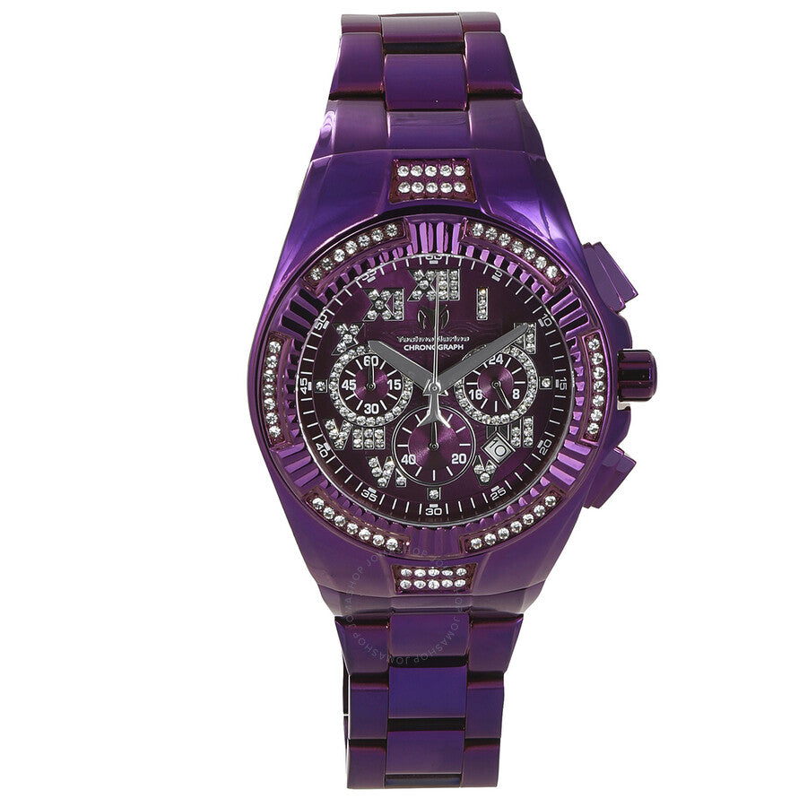 Technomarine Cruise Chronograph Quartz Crystal Purple Dial Men's Watch TM-121231 - Dawson Watches